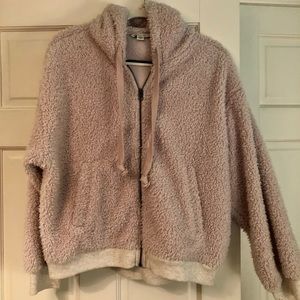 American Eagle Fuzzy Zip Up Hoodie